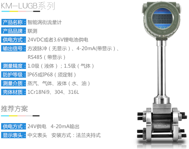 DN100壓縮空氣流量計參數(shù)對照表